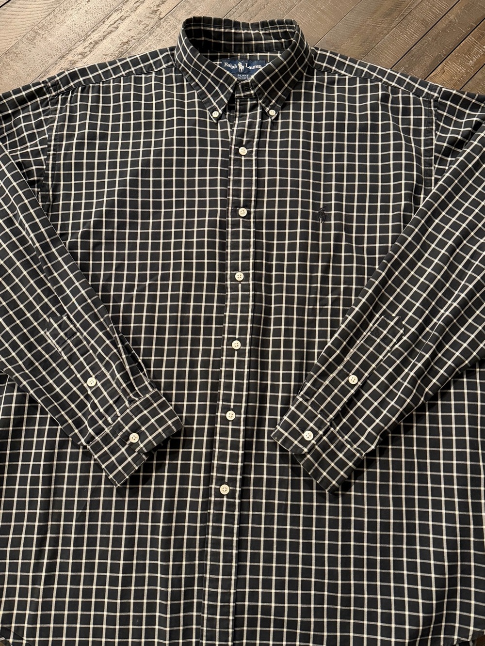 Ralph Lauren Blake Black Plaid Button-Down Shirt – Men’s Large
